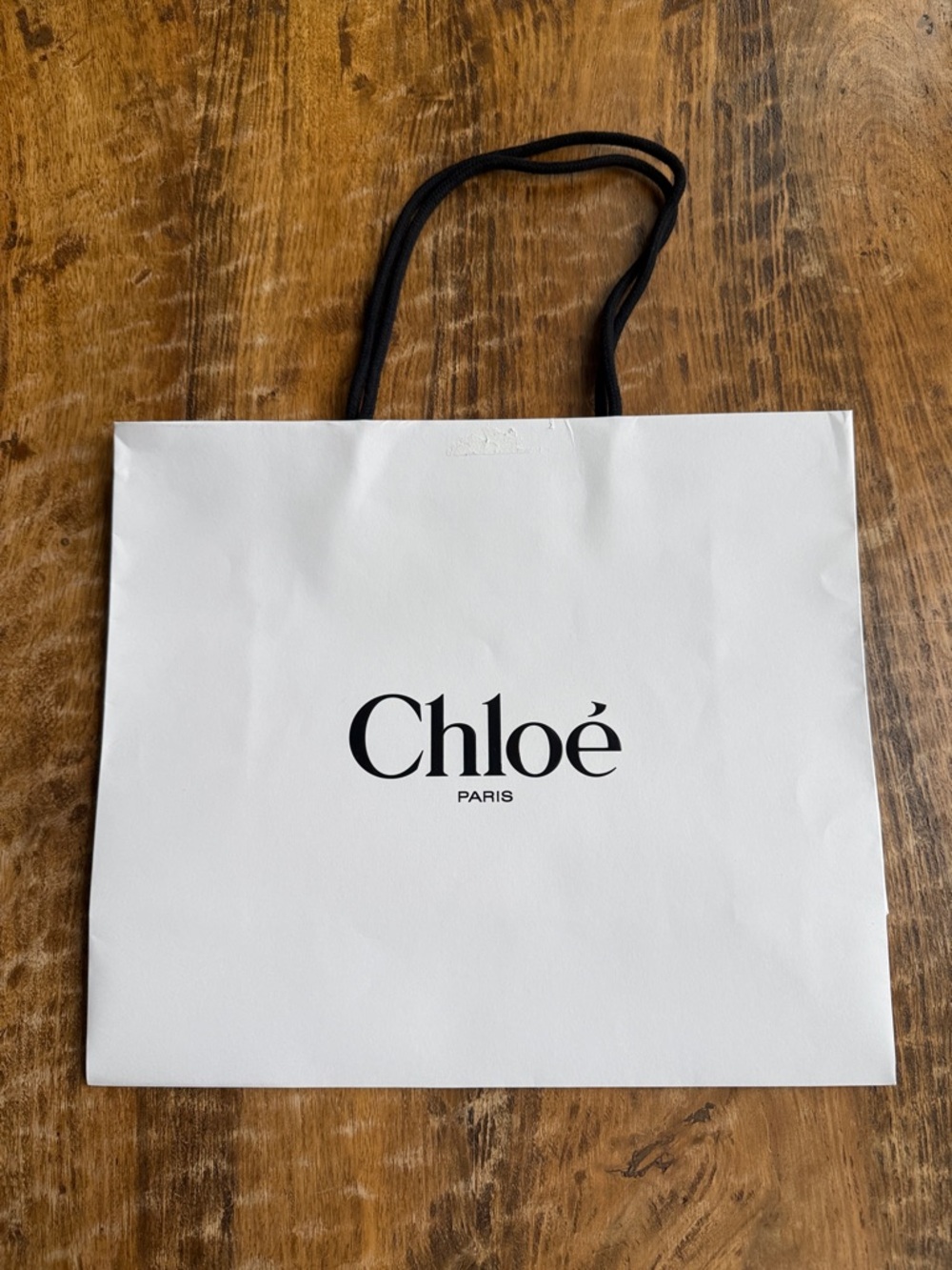 Chloe White Paper Shopping Bag